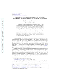 Bernstein von Mises Theorems for Gaussian Regression with increasing
  number of regressors