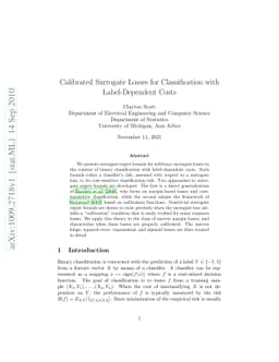 Calibrated Surrogate Losses for Classification with Label-Dependent
  Costs
