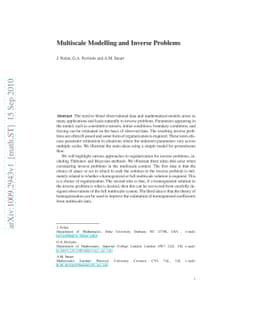 Multiscale Modelling and Inverse Problems
