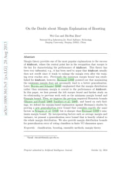 On the Doubt about Margin Explanation of Boosting