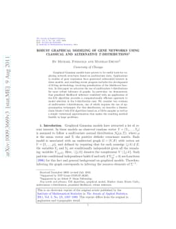Robust graphical modeling of gene networks using classical and
  alternative T-distributions