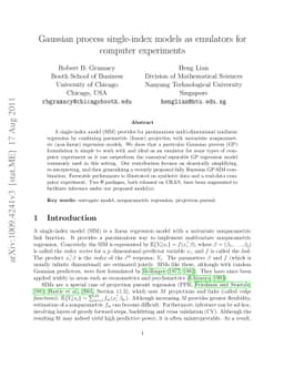 Gaussian process single-index models as emulators for computer
  experiments