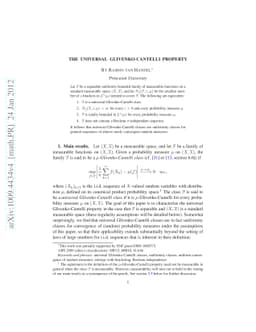 The universal Glivenko-Cantelli property
