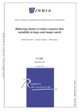 Balancing clusters to reduce response time variability in large scale
  image search