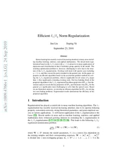 Efficient L1/Lq Norm Regularization