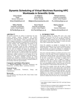 Dynamic scheduling of virtual machines running hpc workloads in
  scientific grids