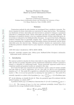 Bayesian Predictive Densities Based on Latent Information Priors