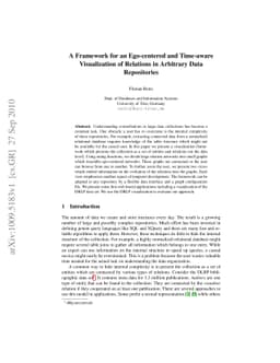 A Framework for an Ego-centered and Time-aware Visualization of
  Relations in Arbitrary Data Repositories