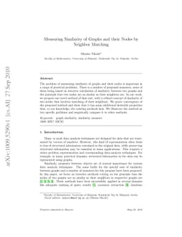 Measuring Similarity of Graphs and their Nodes by Neighbor Matching
