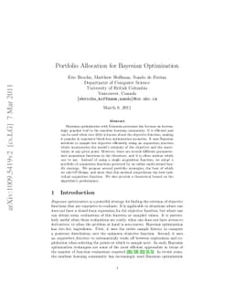 Portfolio Allocation for Bayesian Optimization