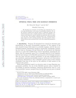 Optional Pólya tree and Bayesian inference