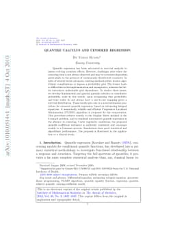 Quantile calculus and censored regression