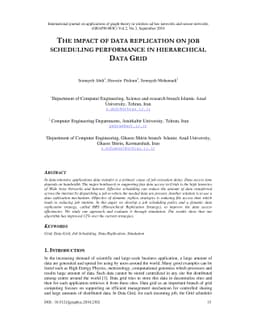 The Impact of Data Replicatino on Job Scheduling Performance in
  Hierarchical data Grid