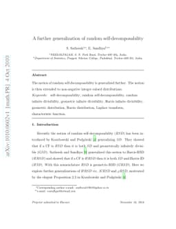 A further generalization of random self-decomposability