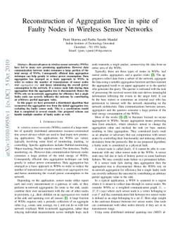 Reconstruction of Aggregation Tree in spite of Faulty Nodes in Wireless
  Sensor Networks