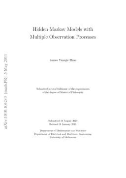 Hidden Markov Models with Multiple Observation Processes