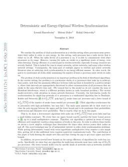 Deterministic and Energy-Optimal Wireless Synchronization