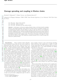 Damage spreading and coupling in Markov chains