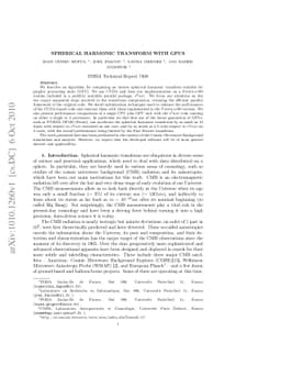 Spherical harmonic transform with GPUs