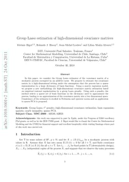 Group Lasso estimation of high-dimensional covariance matrices
