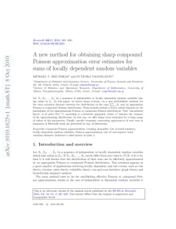A new method for obtaining sharp compound Poisson approximation error
  estimates for sums of locally dependent random variables