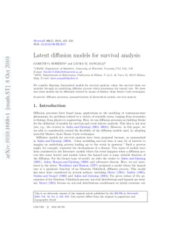 Latent diffusion models for survival analysis