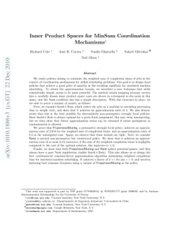Inner Product Spaces for MinSum Coordination Mechanisms