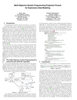 Multi-Objective Genetic Programming Projection Pursuit for Exploratory
  Data Modeling
