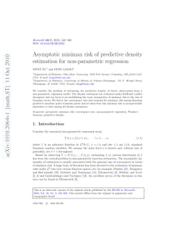 Asymptotic minimax risk of predictive density estimation for
  non-parametric regression