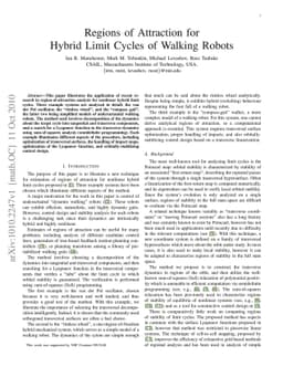 Regions of Attraction for Hybrid Limit Cycles of Walking Robots