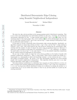 Distributed Deterministic Edge Coloring using Bounded Neighborhood
  Independence
