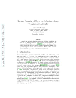 Surface Curvature Effects on Reflectance from Translucent Materials