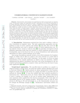 Combinatorial Continuous Maximal Flows