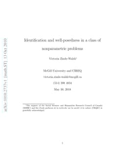Identification and well-posedness in a class of nonparametric problems