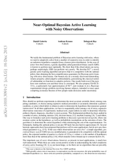 Near-Optimal Bayesian Active Learning with Noisy Observations