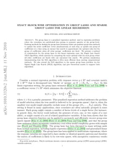 Exact block-wise optimization in group lasso and sparse group lasso for
  linear regression