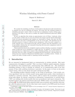 Wireless Scheduling with Power Control