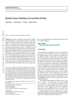 Hybrid Linear Modeling via Local Best-fit Flats