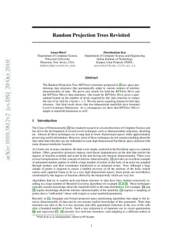 Random Projection Trees Revisited