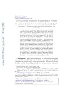 Nonparametric regression in exponential families
