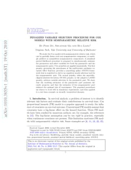 Penalized variable selection procedure for Cox models with
  semiparametric relative risk
