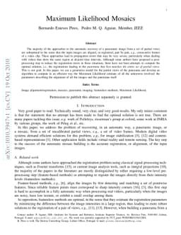 Maximum Likelihood Mosaics