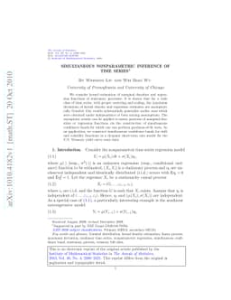 Simultaneous nonparametric inference of time series