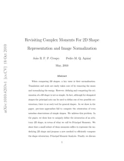 Revisiting Complex Moments For 2D Shape Representation and Image
  Normalization