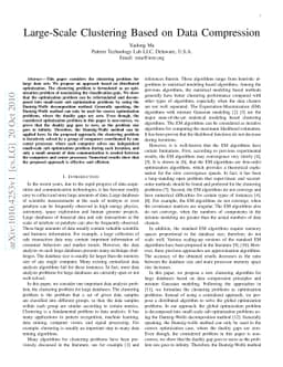 Large-Scale Clustering Based on Data Compression