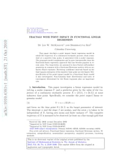 Fractals with point impact in functional linear regression