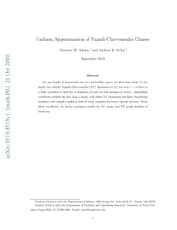 Uniform Approximation of Vapnik-Chervonenkis Classes