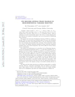 UPS delivers optimal phase diagram in high-dimensional variable
  selection