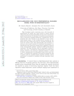 Regularization for Cox's proportional hazards model with
  NP-dimensionality