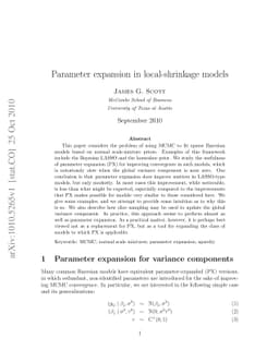 Parameter expansion in local-shrinkage models